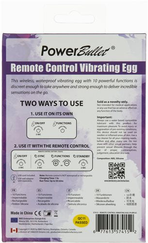 Powerbullet Remote Control Egg
