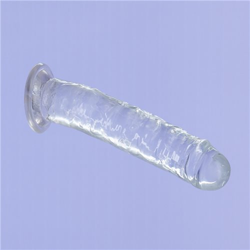 Addiction Crystal Vertical Dong Clear Tpe W/ Bullet "