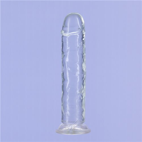 Addiction Crystal Vertical Dong Clear Tpe W/ Bullet "