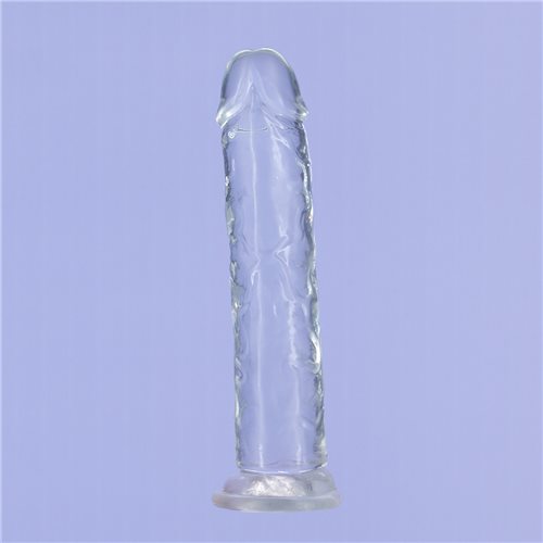 Addiction Crystal Vertical Dong Clear Tpe W/ Bullet "