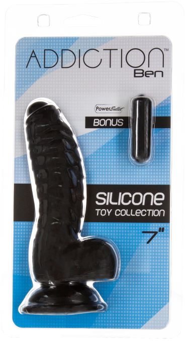Addiction 100% Silicone Ben 7 Black "