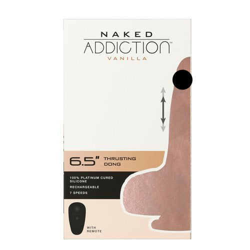 Naked Addiction 6.5in Vanilla Thrusting Dong W/ Remote