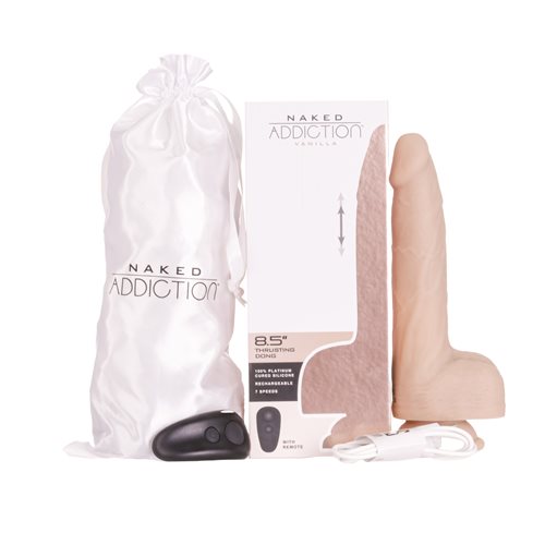 Naked Addiction 8.5in Maximum Thrusting & Vibrating Dong