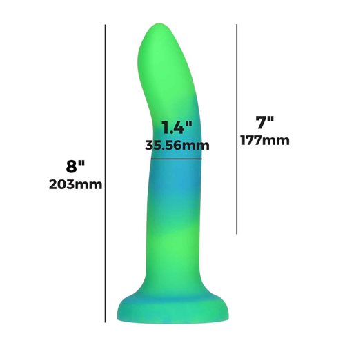 Rave Addiction 8in Glow In The Dark Dildo