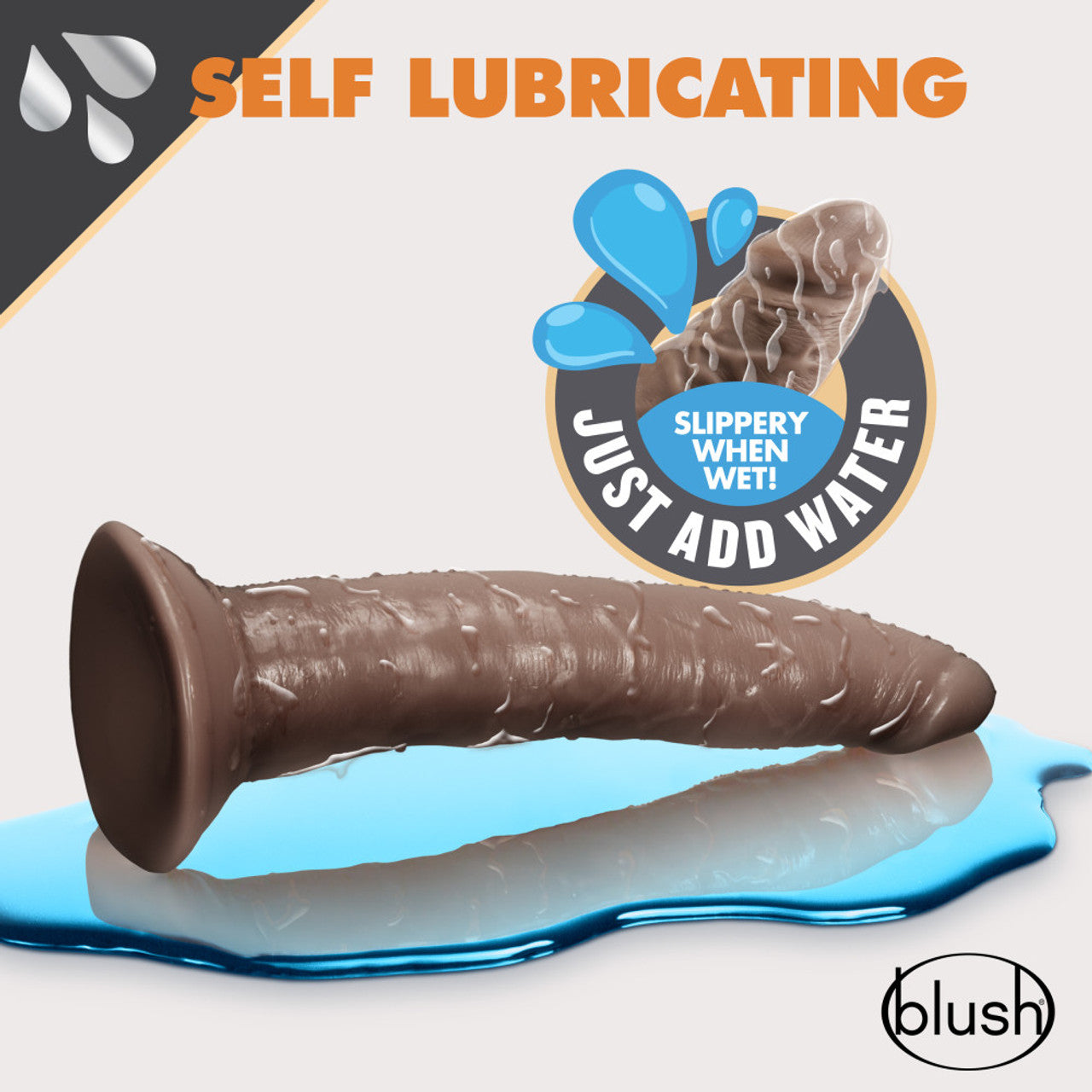 Dr. Skin Glide 7.5in Self Lubricating Dildo