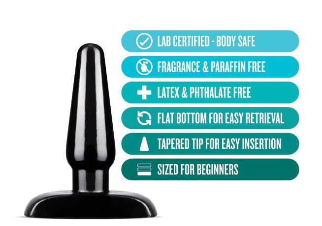 Anal Adventures Basic Anal Plug - Black