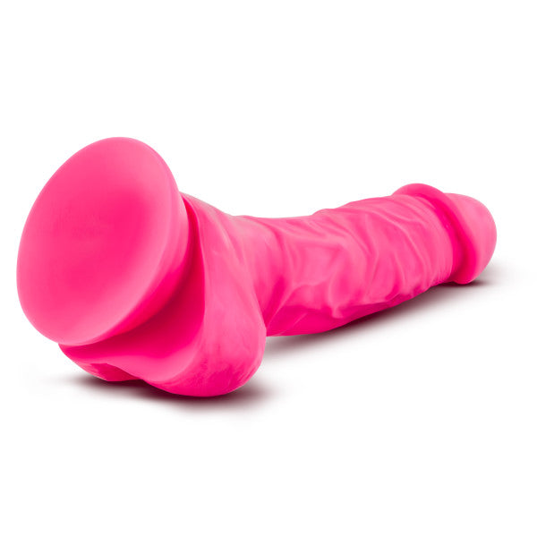 Neo 7.5" Dual Density Cock W/balls Neon
