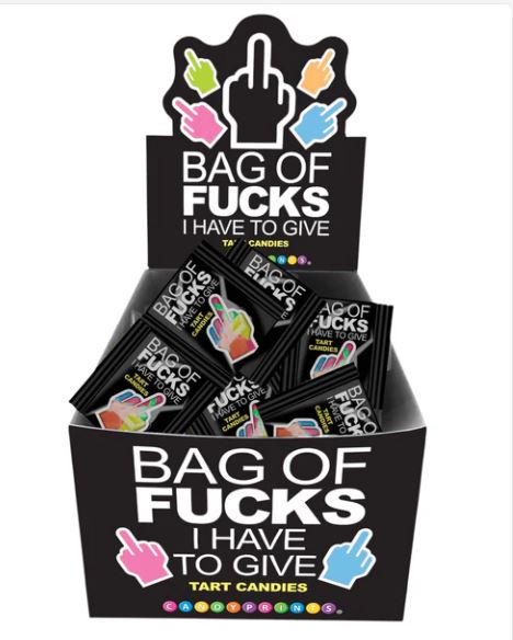 Bag Of Fucks I Have To Give Display Of 100
