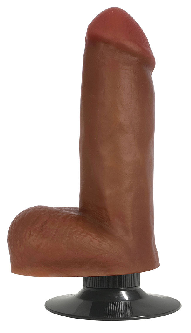 Jock Bareskin Vibrating Latte Dildo W/ Balls