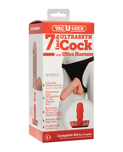 Ultra-realistic-7in Cock W/harness Bx