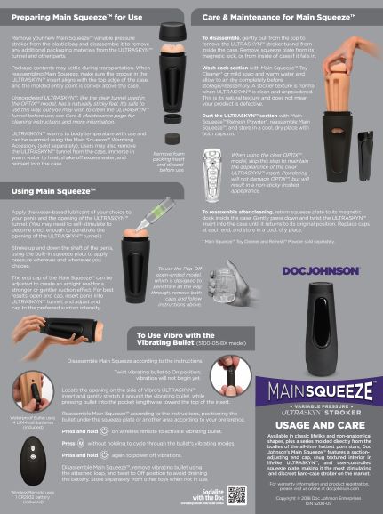 Man Squeeze Original Vibro Pussy Vanilla