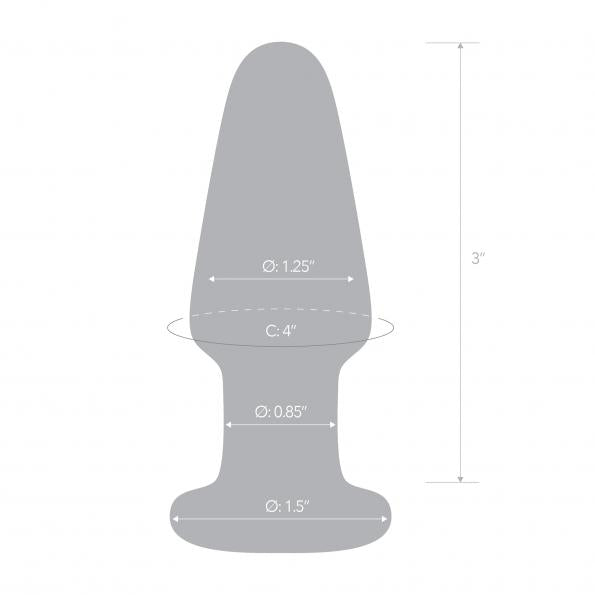 Glas Glass Butt Plug 3.5 "