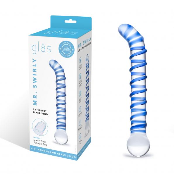 Glas Mr. Swirly 6.5 G-spot Glass Dildo "