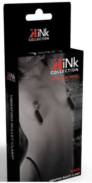 Kink Collection Vibrating Nipple Clamps Black