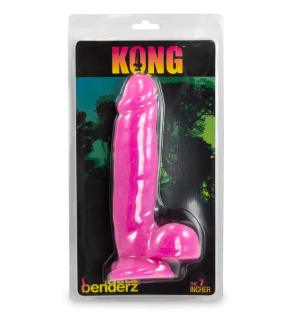 Kong Benderz Dual Density Dong 7in Pink