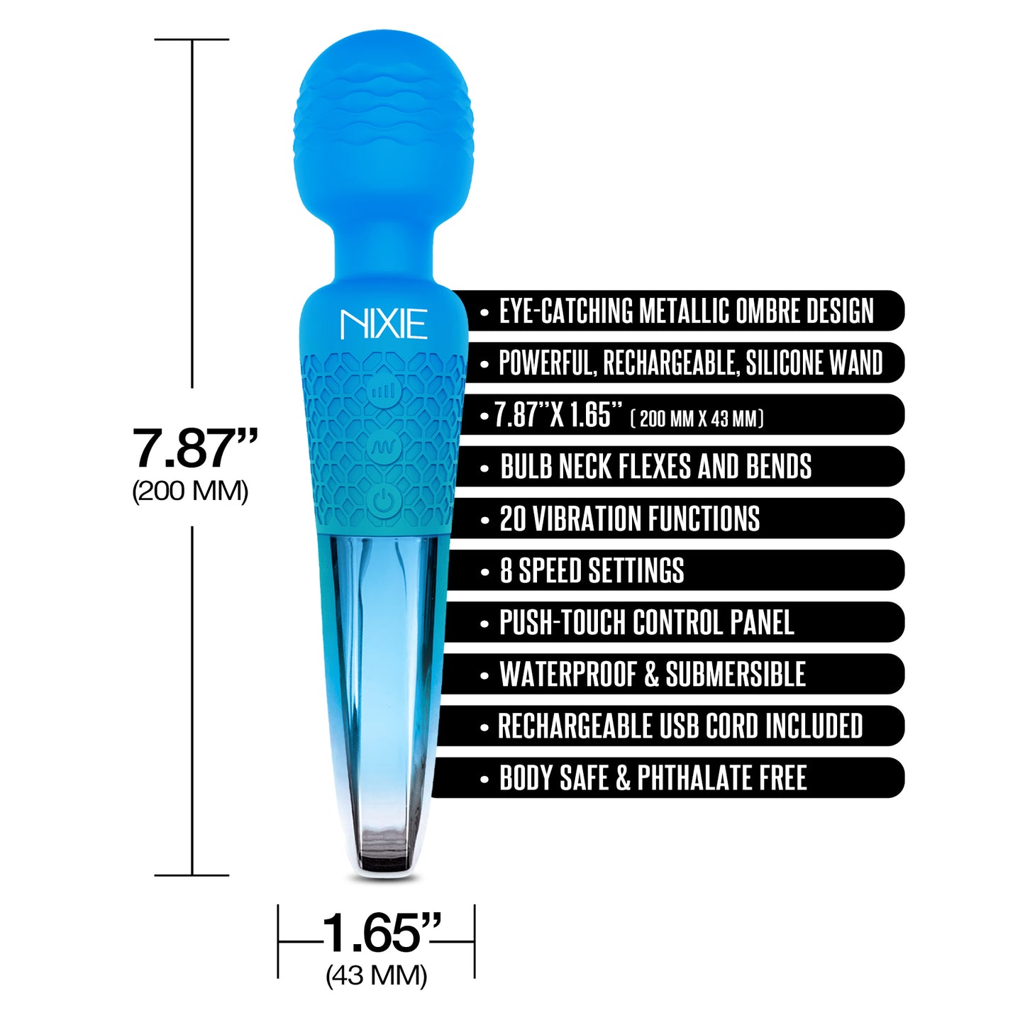 Nixie Wand Massager Ombre Metallic