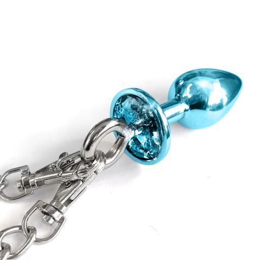Nixie Metal Plug & Furry Cuff Set Metallic
