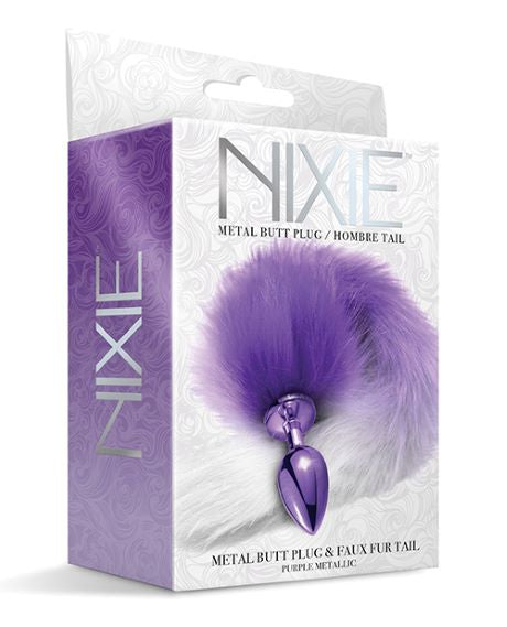 Nixie Metal Plug W/ Ombre Tail Medium Metallic
