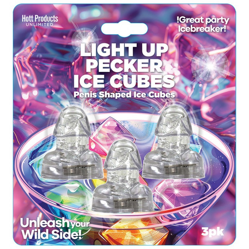 Light Up Pecker Ice Cubes 3pk