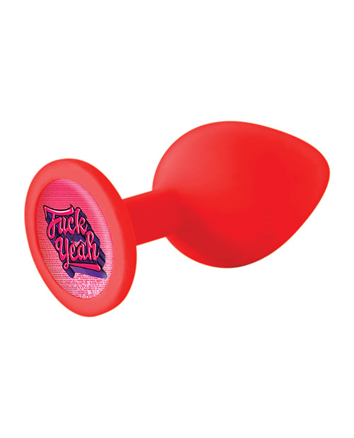 The 9's Booty Call Silicone Butt Plug Red Fuck Yeah