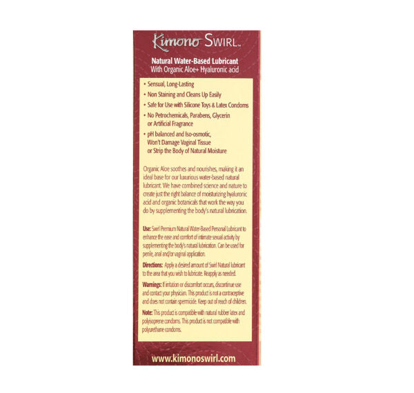 Kimono Swirl Natural Lubricant 3.4 Fl Oz
