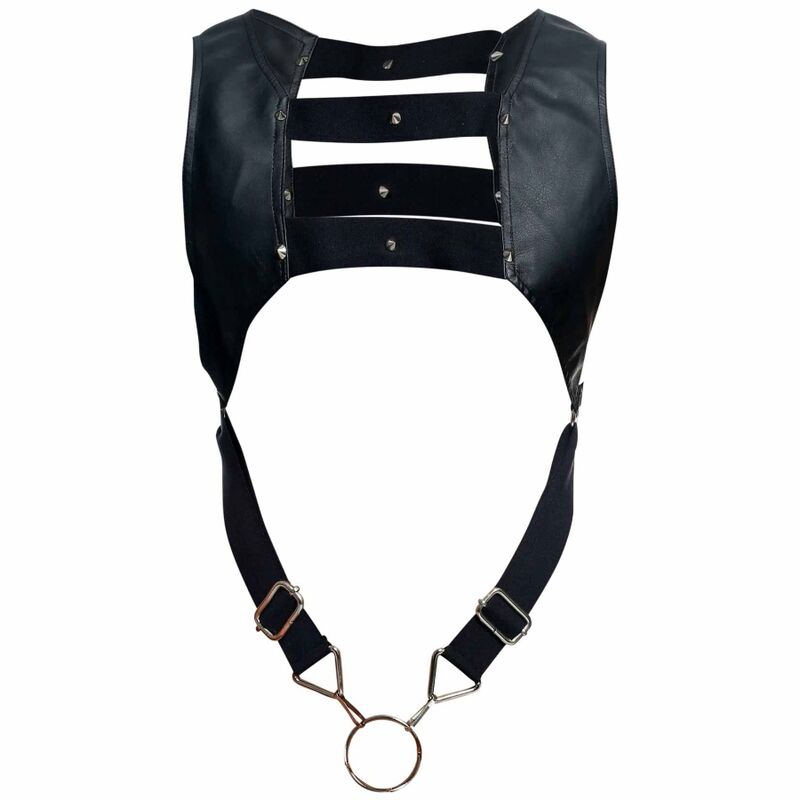 Male Basics Dngeon Croptop Cockring Harness O/s