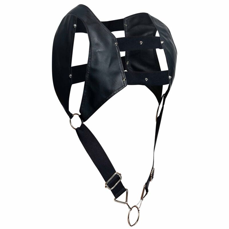 Male Basics Dngeon Croptop Cockring Harness O/s