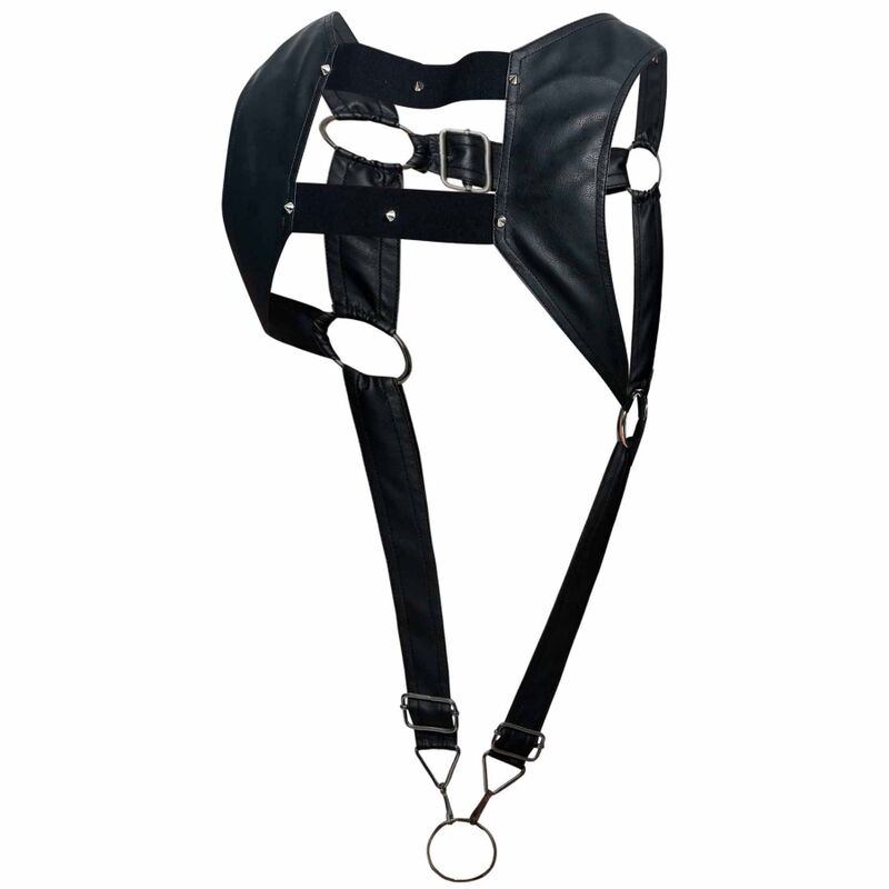 Male Basics Dngeon Croptop Cockring Harness O/s