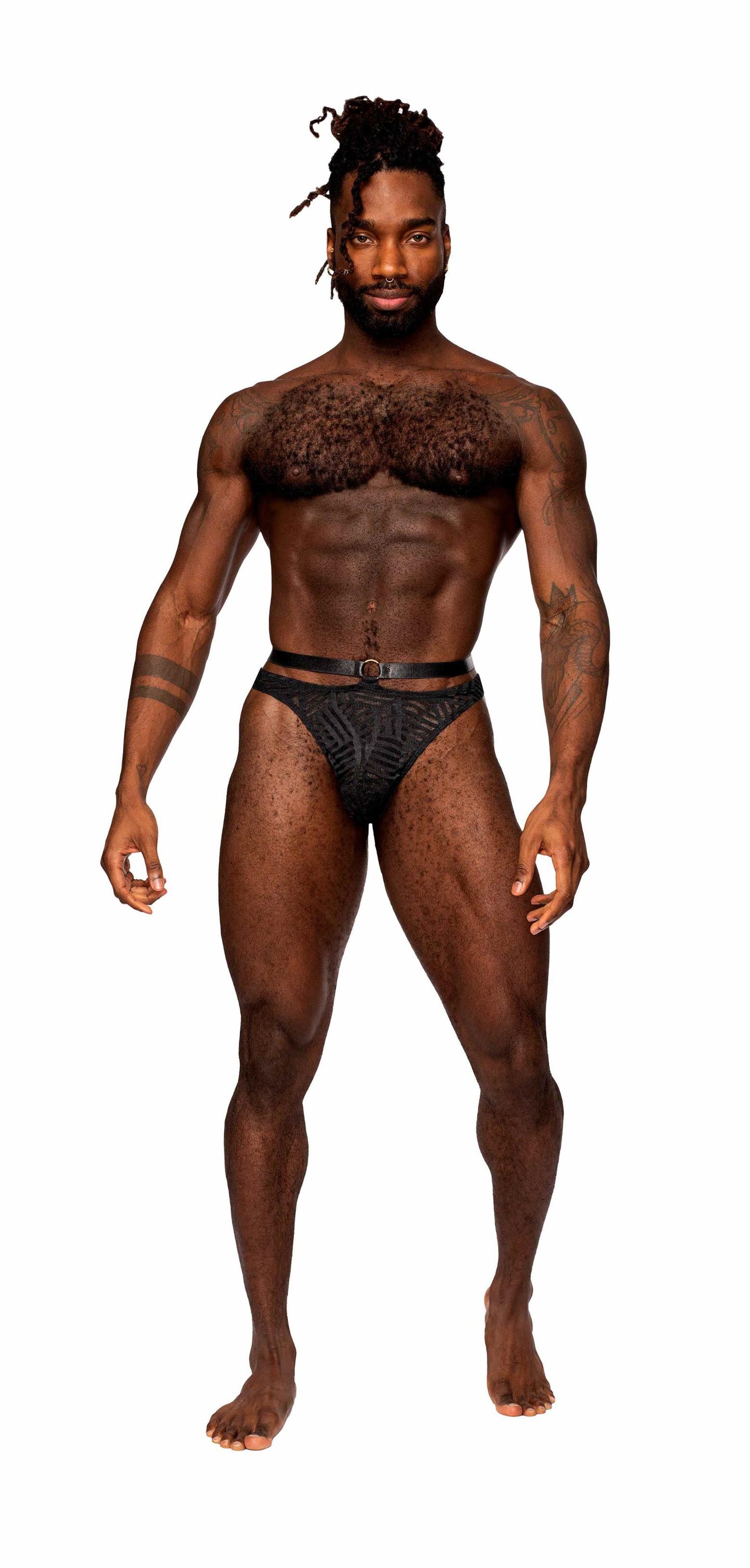 Rude Awakening Strap Thong Black