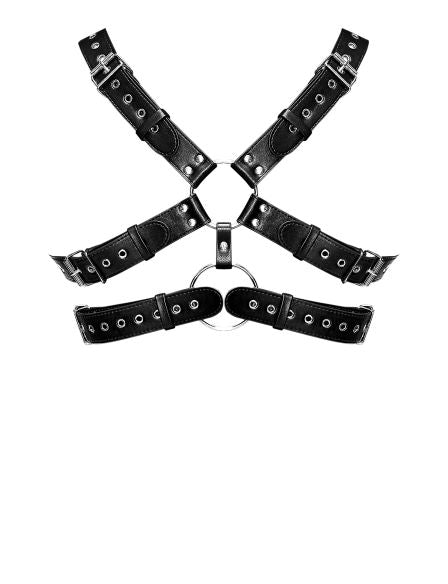 Gemini Leather Harness Black O/s