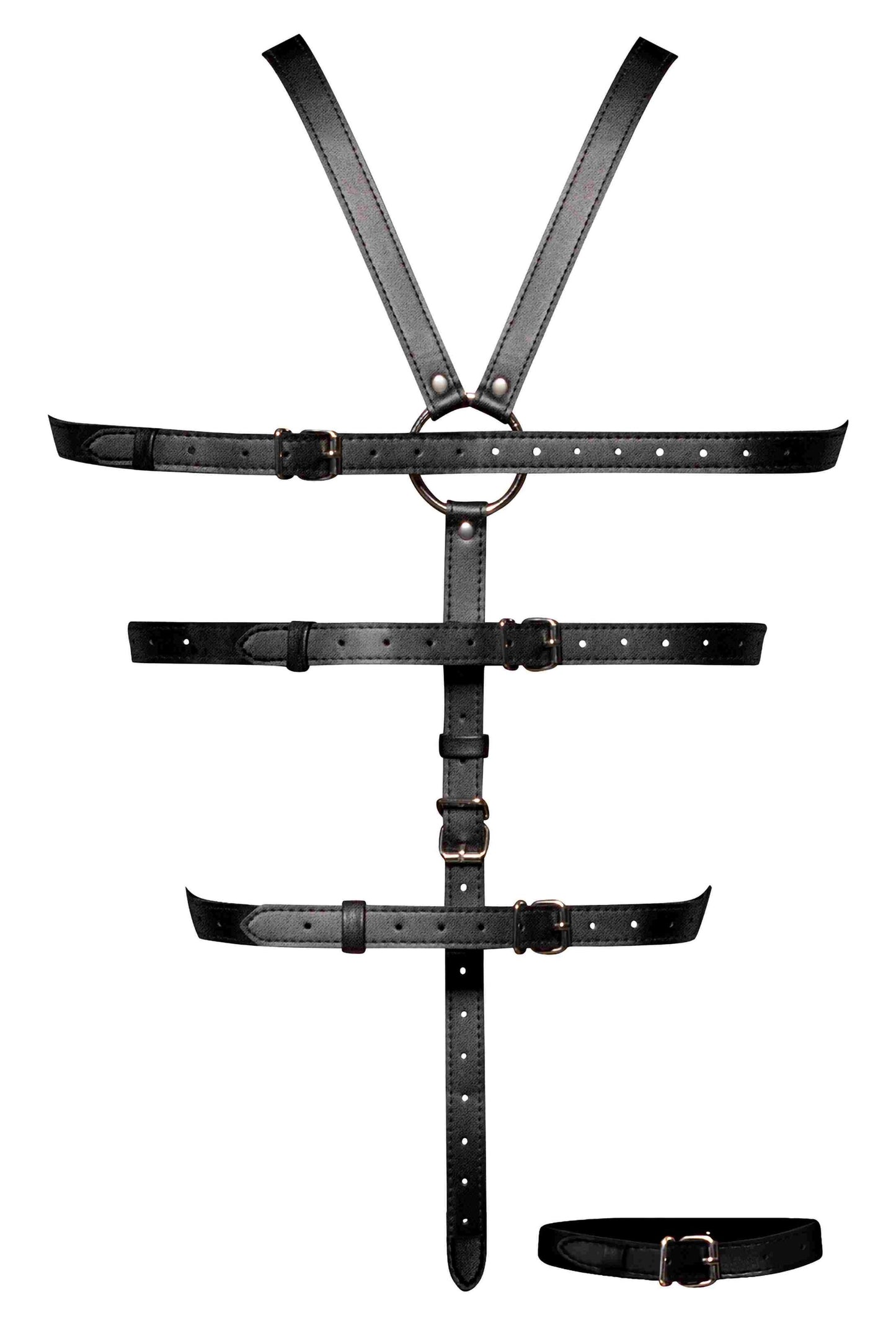 Ellona Tie Me Up 1pc Harness Set Black O/s