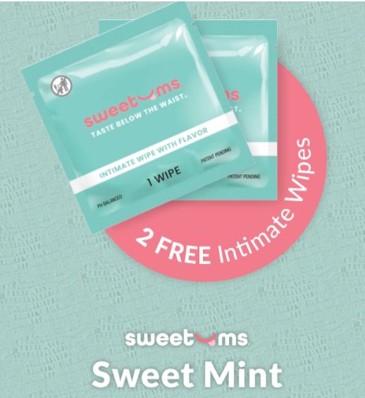 Sweetums Crotchless Panty W/ Wipes Mint 2xl