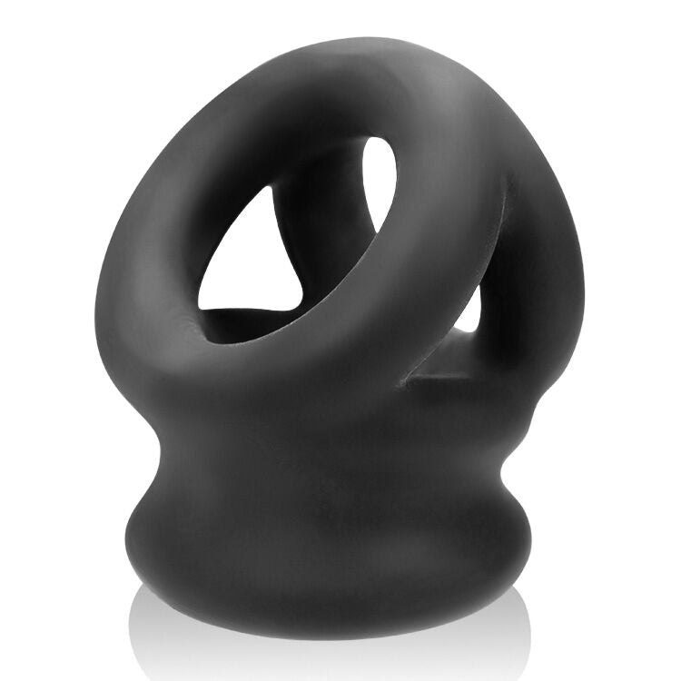 Tri Squeeze Cocksling Ball Stretcher Oxballs Silicone Tpr Blend Ice