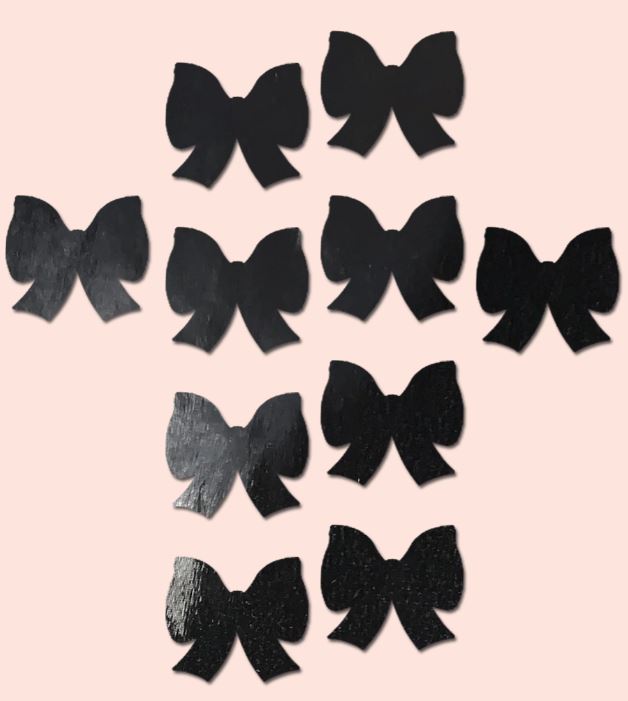 Mini Body Pasties 10pk Faux Pleather Black