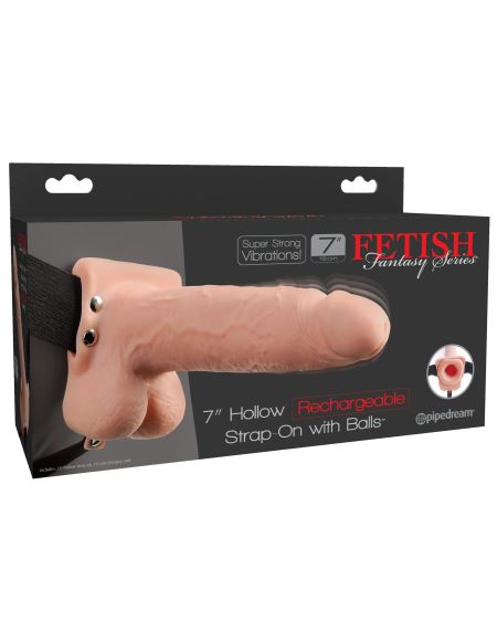 Fetish Fantasy In Hollow Rechargeable Strap-on W/ Balls