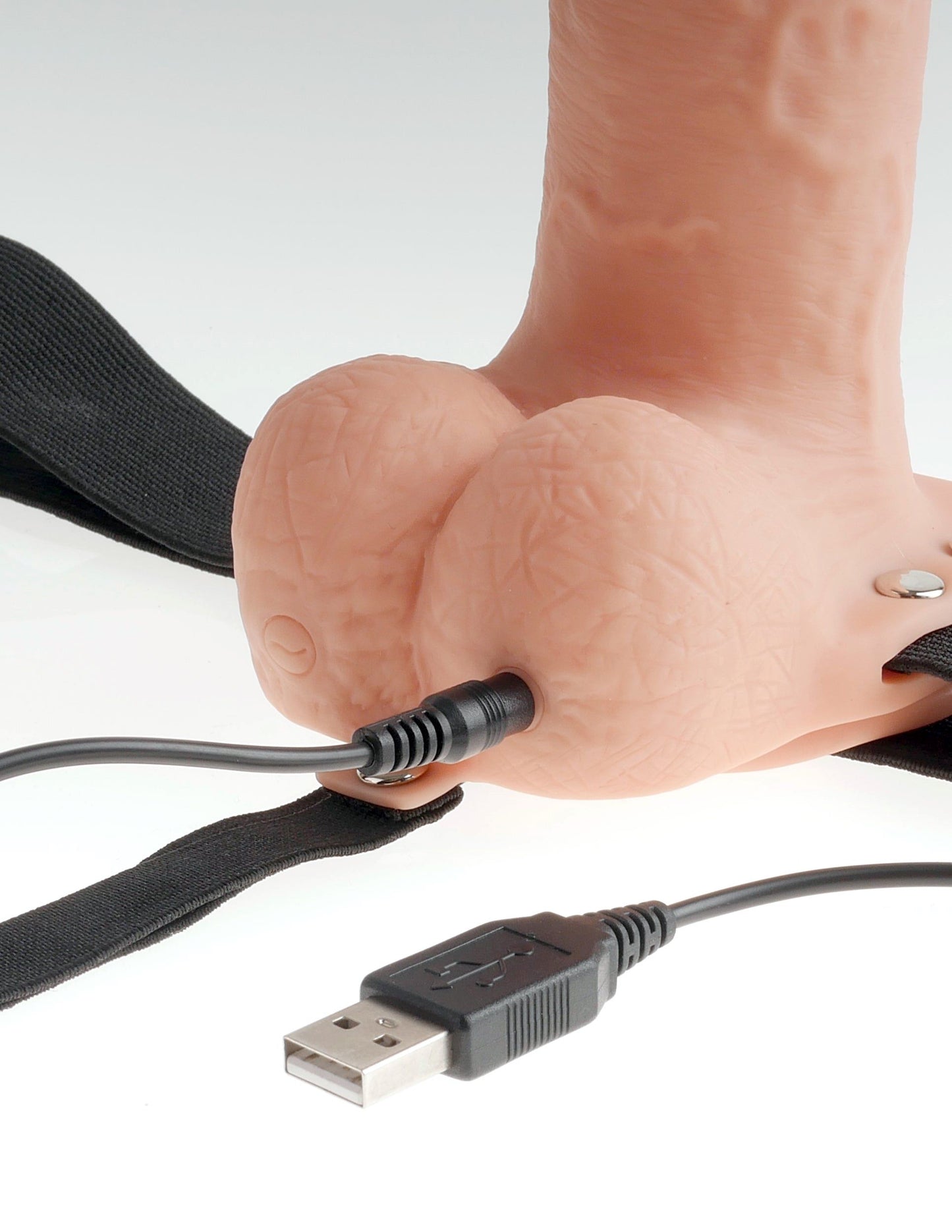 Fetish Fantasy In Hollow Rechargeable Strap-on W/ Balls