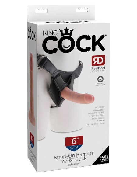 King Cock Strap On Harness Cock "