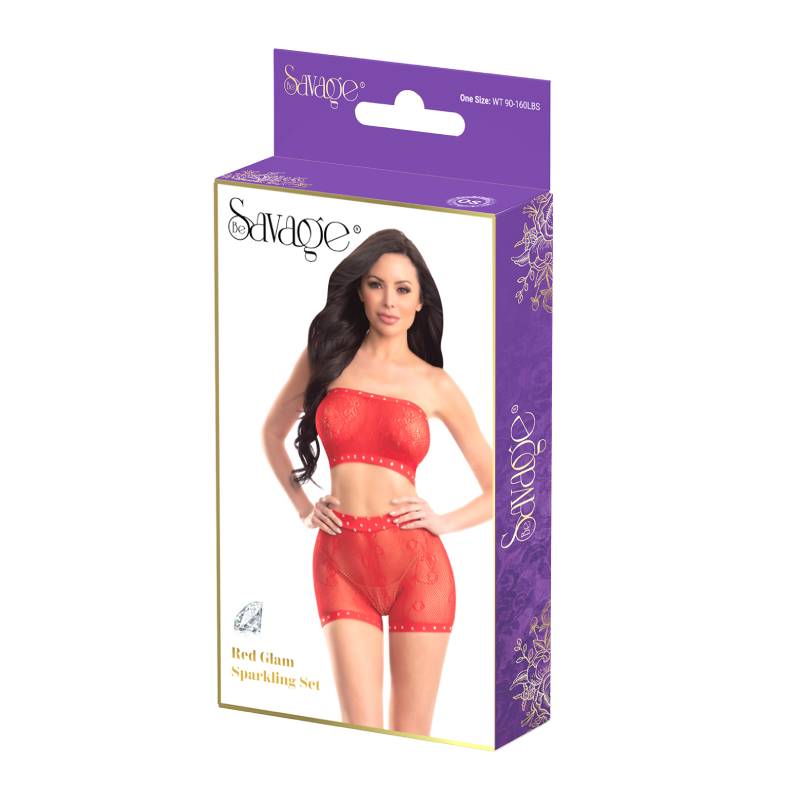 Red Glam Sparkling Set Red
