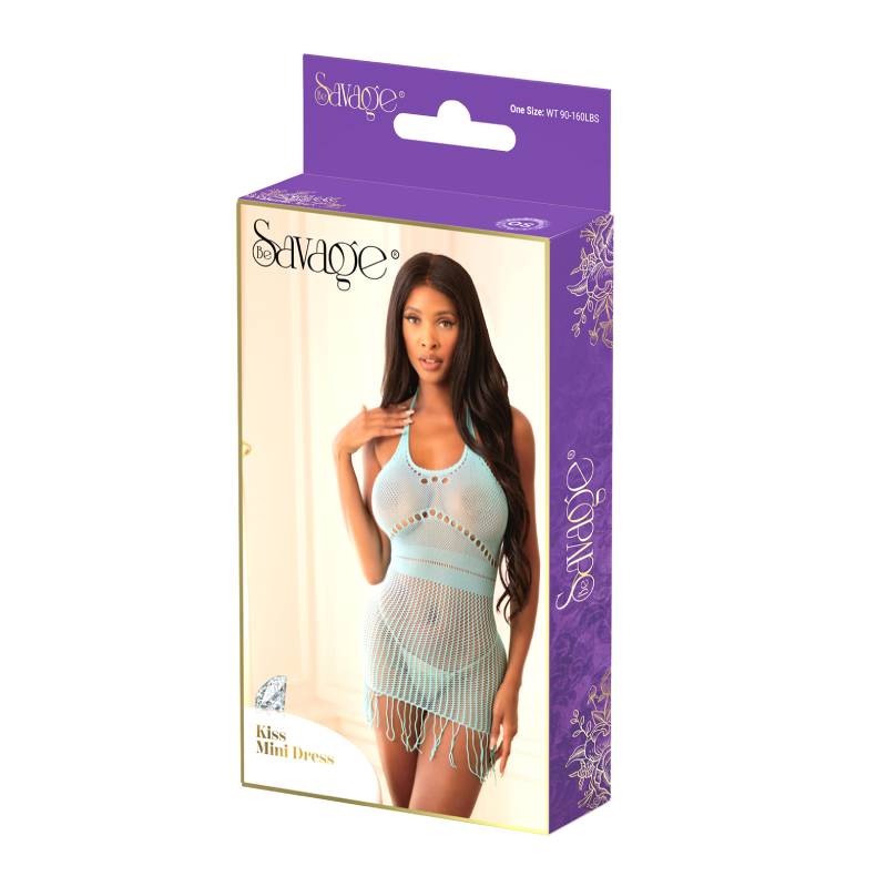 Kiss Mini Dress Blue