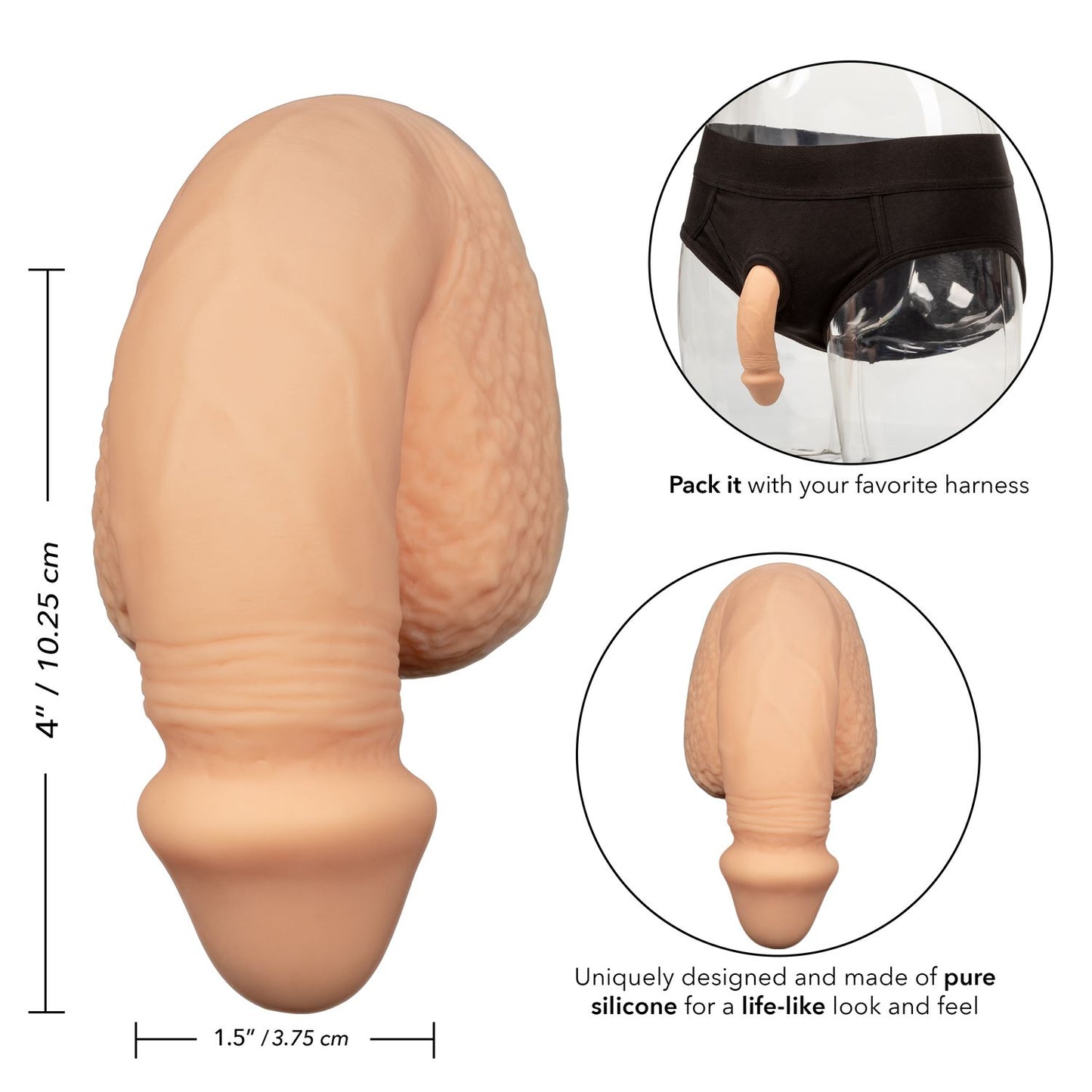 Packer Gear 4in Silicone Penis