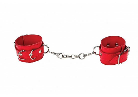 Leather Cuffs Red