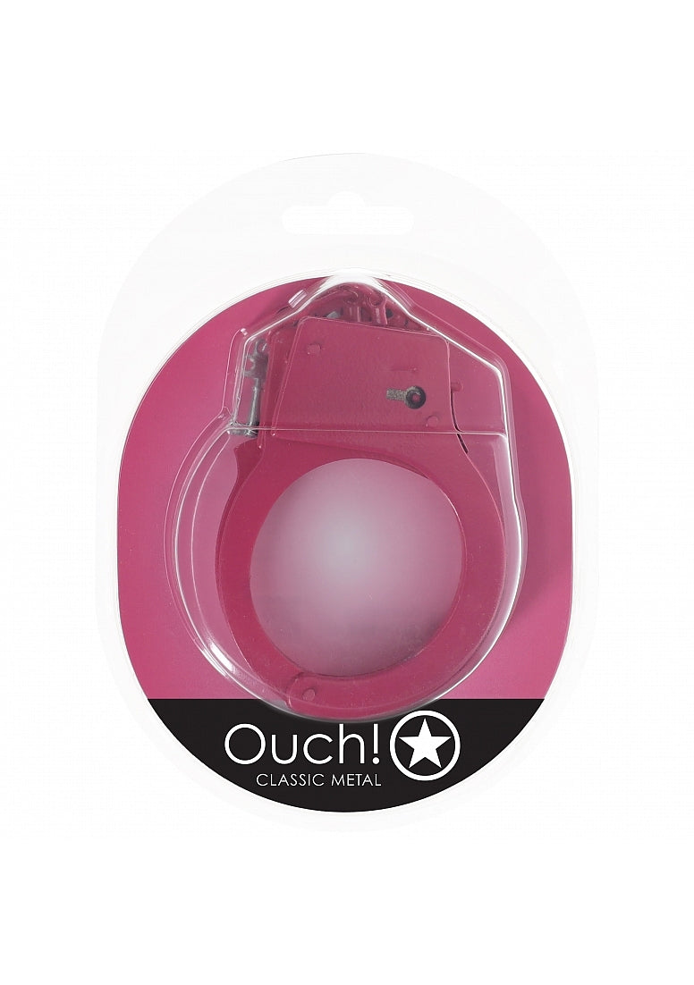 Ouch! Classic Metal Handcuffs Pink