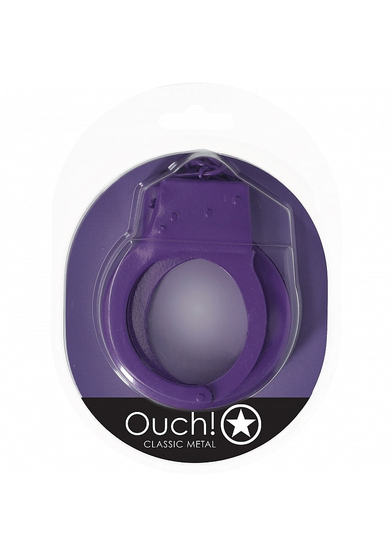 Ouch! Classic Metal Handcuffs Purple