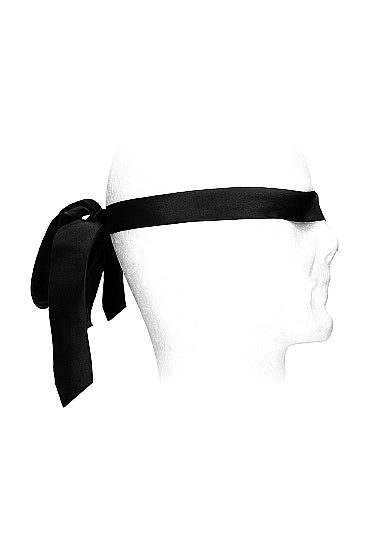B&w Satin Bondage Tie Black