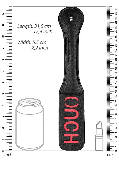 B&w Bonded Leather Paddle Ouch" "