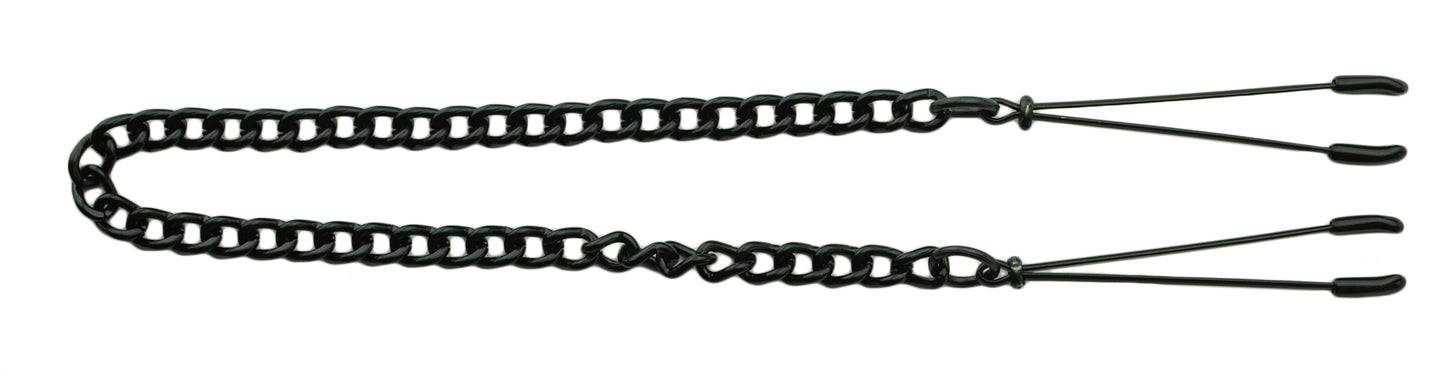 Black Tweezer Clamp W/link Chain