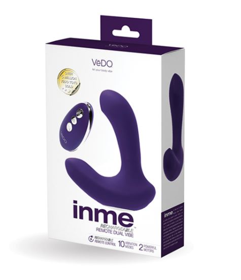 Vedo Inme Dual Vibe W/ Remote Rechargeable Purple