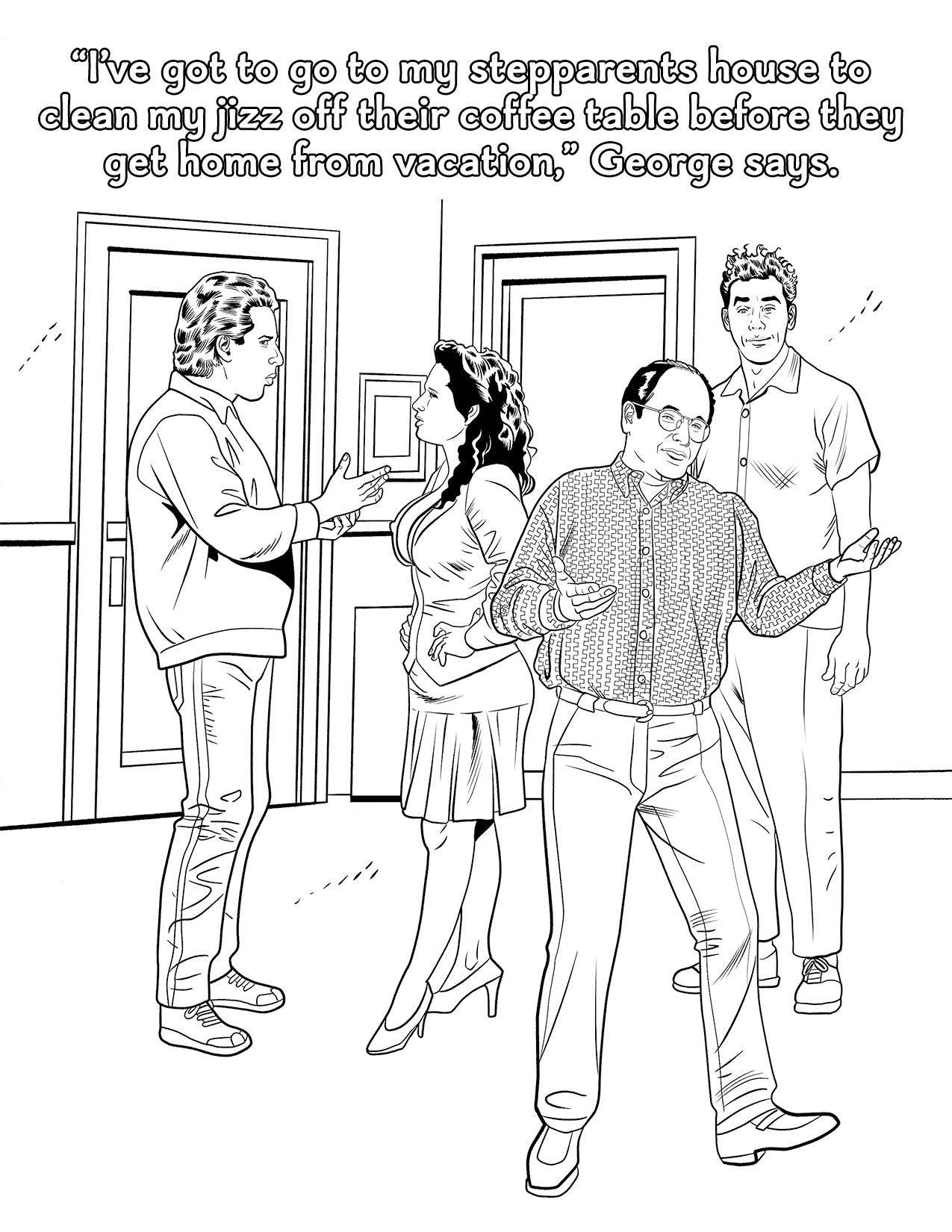 Sexfeld Porn Parody Coloring Book