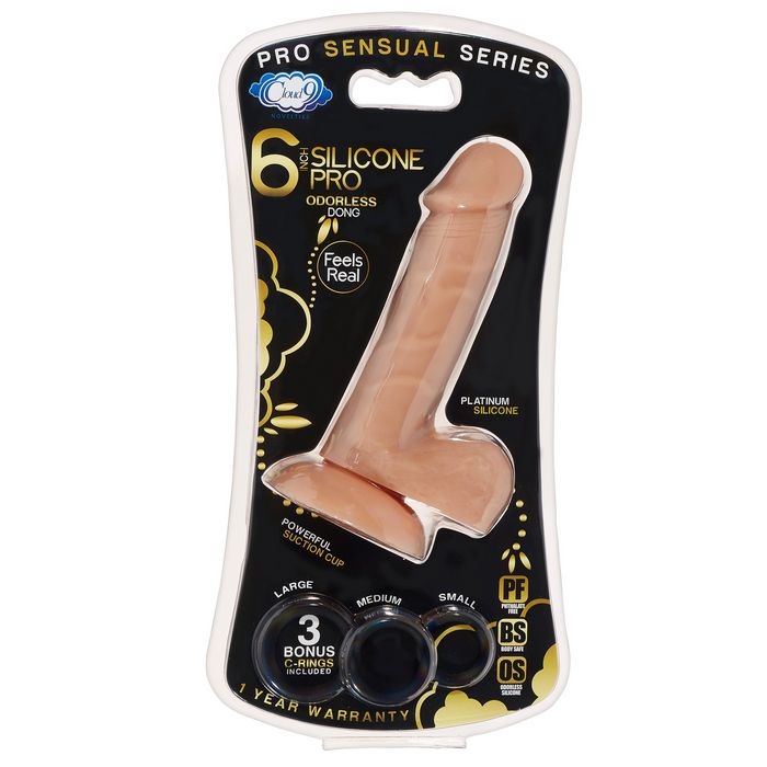 Pro Sensual Premium Silicone Dong W/ 3 C Rings