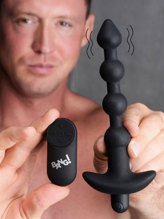 Bang! Vibrating Silicone Anal Beads & Remote